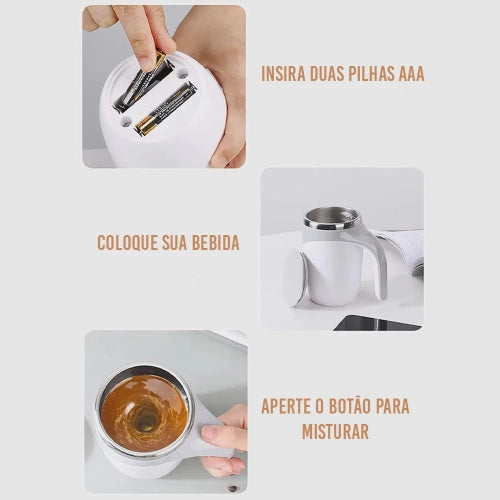 Caneca Mix térmica - mistura e mantém a temperatura