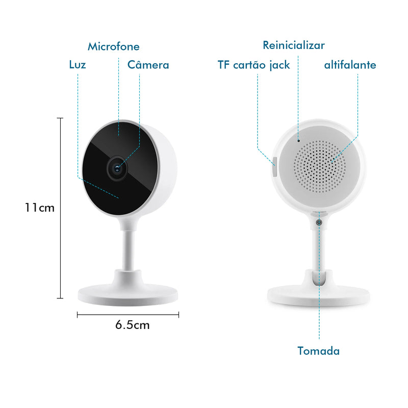 Câmera de Vigilância Tuya - Ideal para ambientes internos