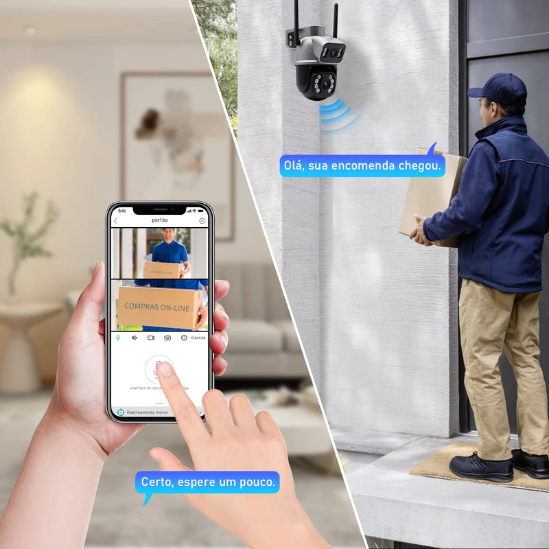 Câmera de Segurança Wi-Fi 4K Ultra HD