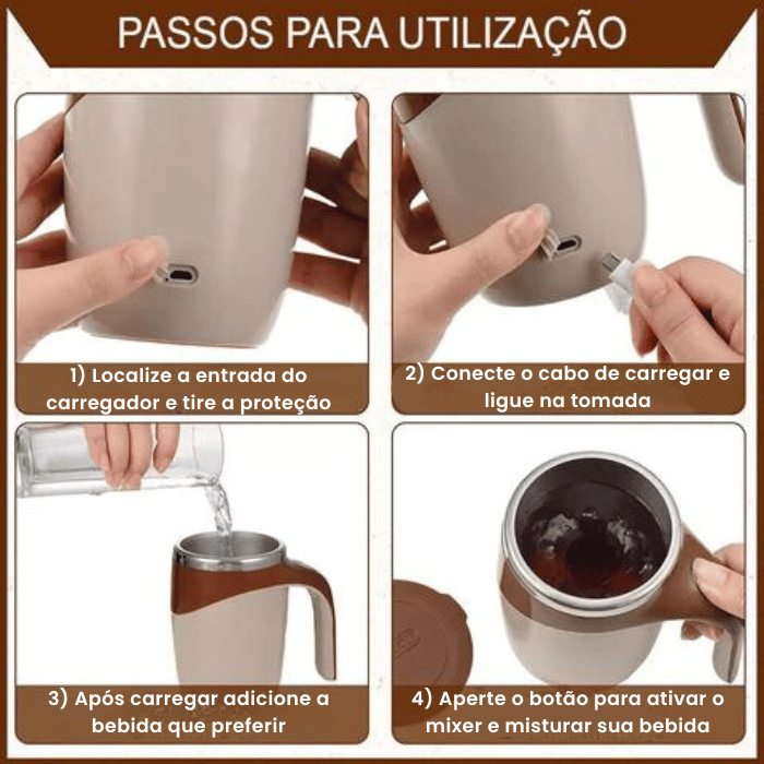 Caneca Mix térmica - mistura e mantém a temperatura